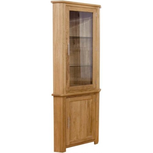 Opus Modern Oak Corner Display Unit Opus Modern Oak Corner Display Unit