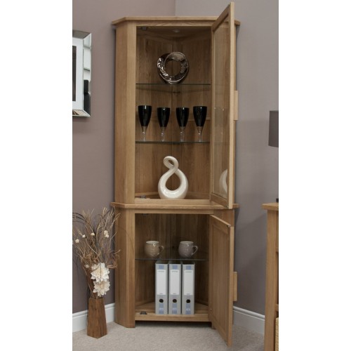 Opus Modern Oak Corner Display Unit Opus Modern Oak Corner Display Unit