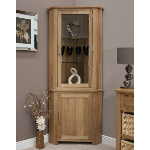 Opus Modern Oak Corner Display Unit Opus Modern Oak Corner Display Unit