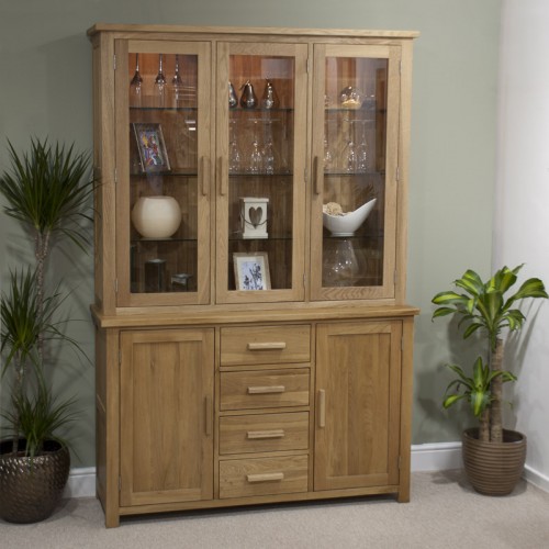 Opus Modern Oak Large Sideboard + Dresser Top