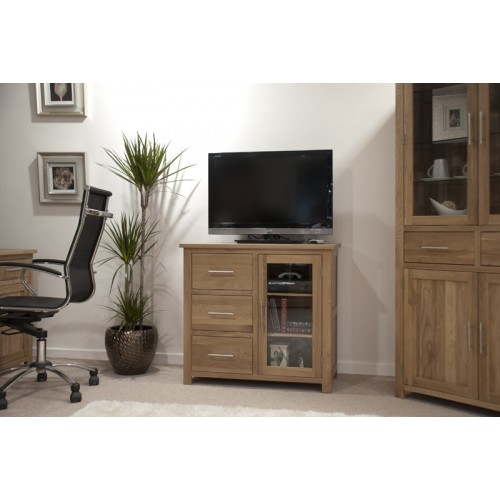Opus Modern Oak Small Glazed Chest Opus Modern Oak Small Glazed Chest