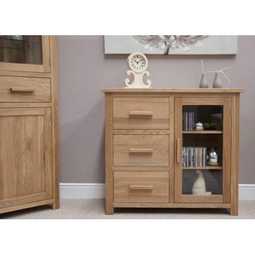 Opus Modern Oak Small Glazed Chest Opus Modern Oak Small Glazed Chest