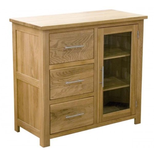 Opus Modern Oak Small Glazed Chest Opus Modern Oak Small Glazed Chest