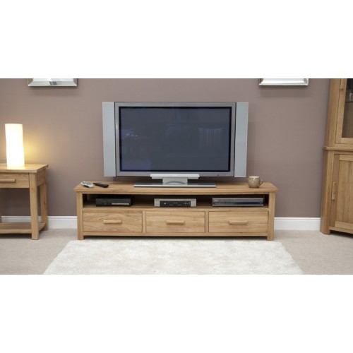 Opus Modern Oak Wide Plasma TV Unit