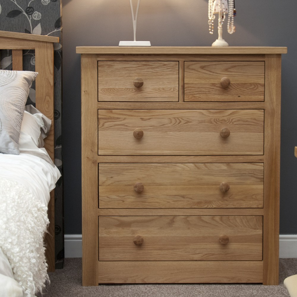 Torino Contemporary Oak 2 Over 3 Drawer Chest Torino Contemporary Oak 2 Over 3 Drawer Chest