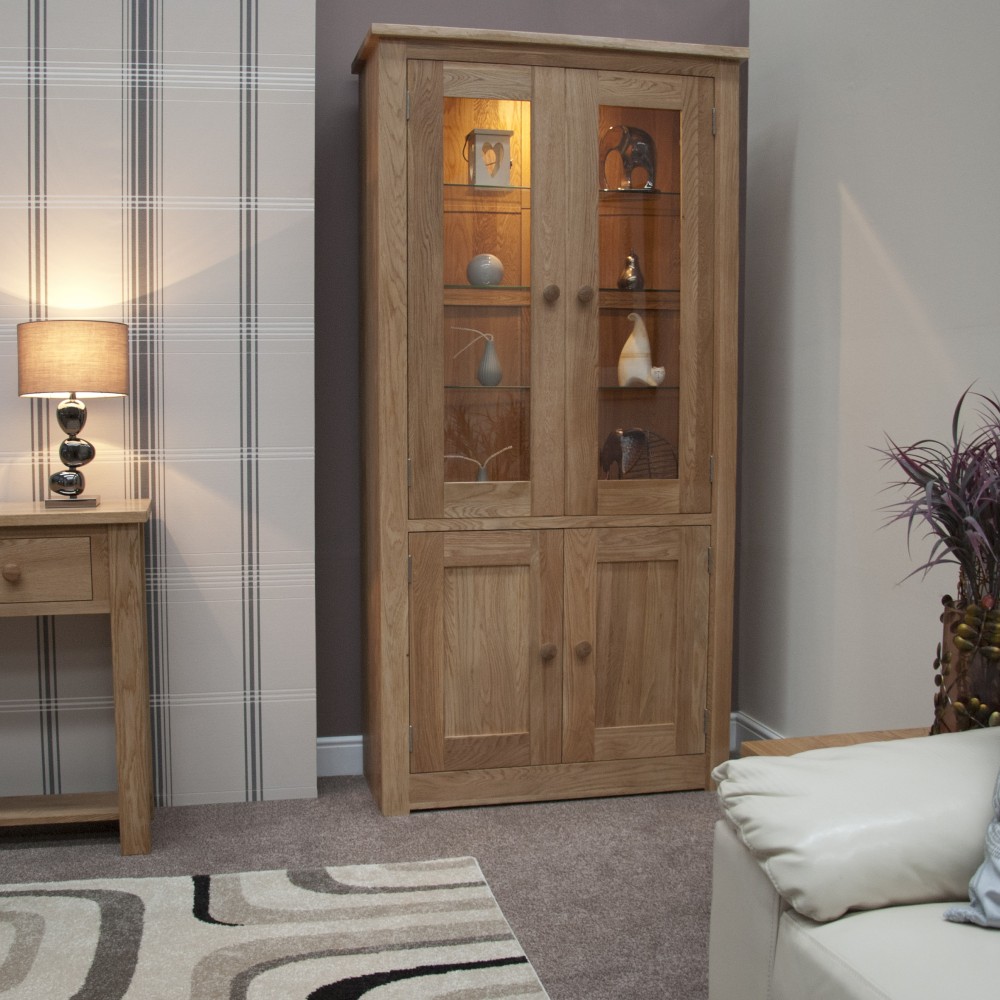 Torino Contemporary Oak 4 Door Library Unit Torino Contemporary Oak 4 Door Library Unit