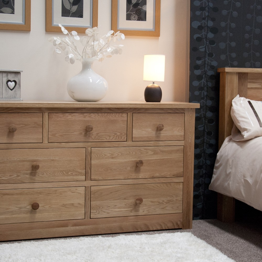 Torino Contemporary Oak 7 Drawer Multi Chest Torino Contemporary Oak 7 Drawer Multi Chest