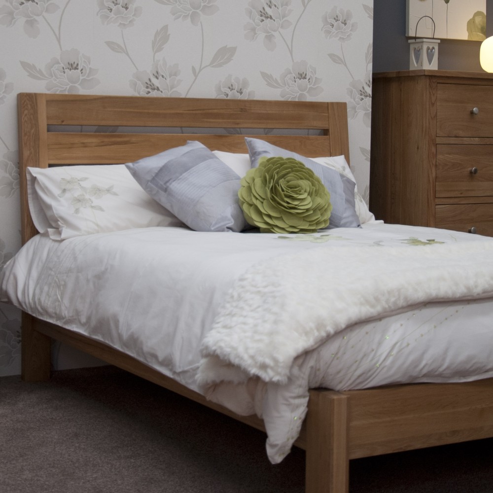 Torino Contemporary Oak Superking Slatted Bed Torino Contemporary Oak Superking Slatted Bed