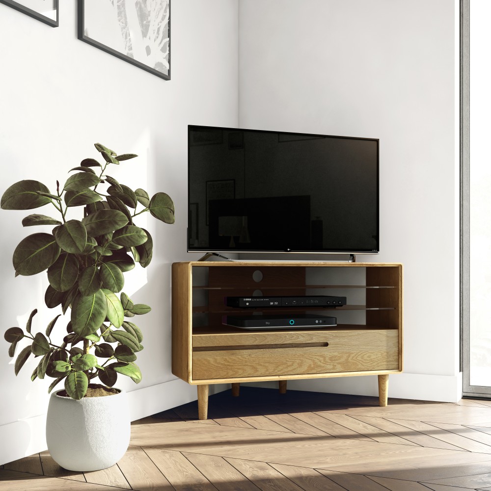 Scandic Oak Corner TV Unit
