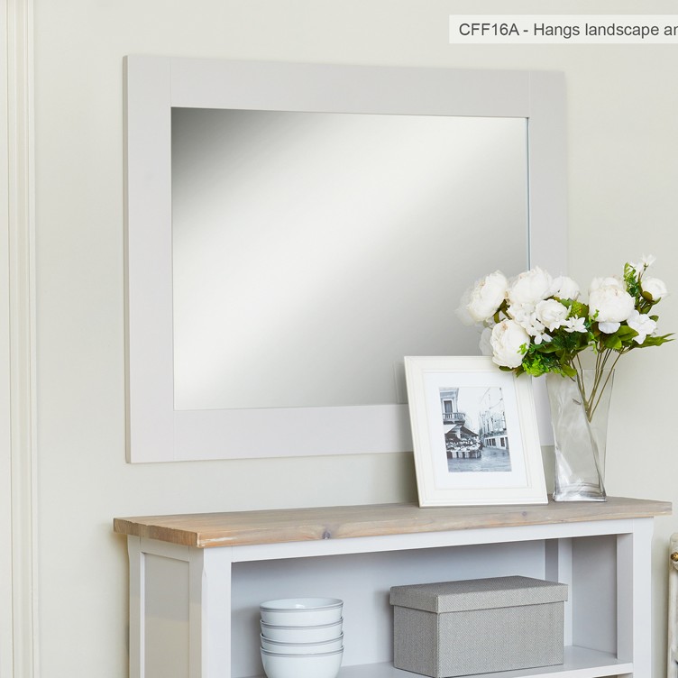 Signature Grey Overmantle Mirror (Hangs Landscape & Portrait) Signature Grey Overmantle Mirror (Hangs Landscape & Portrait)