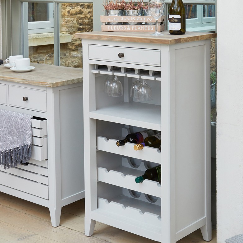 Signature Grey Wine Rack / Glass Storage Cabinet Signature Grey Wine Rack / Glass Storage Cabinet