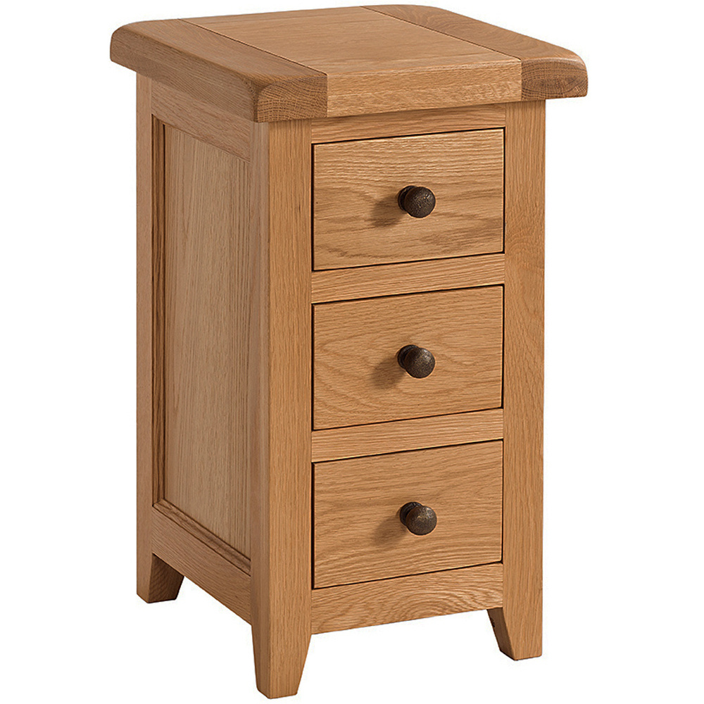 Somerset Oak Compact 3 Drawer Bedside Somerset Oak Compact 3 Drawer Bedside
