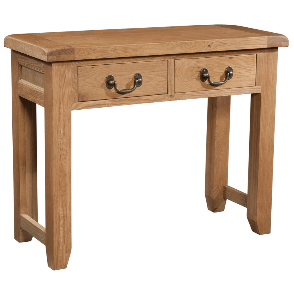 Somerset Oak 2 Drawer Console Table
