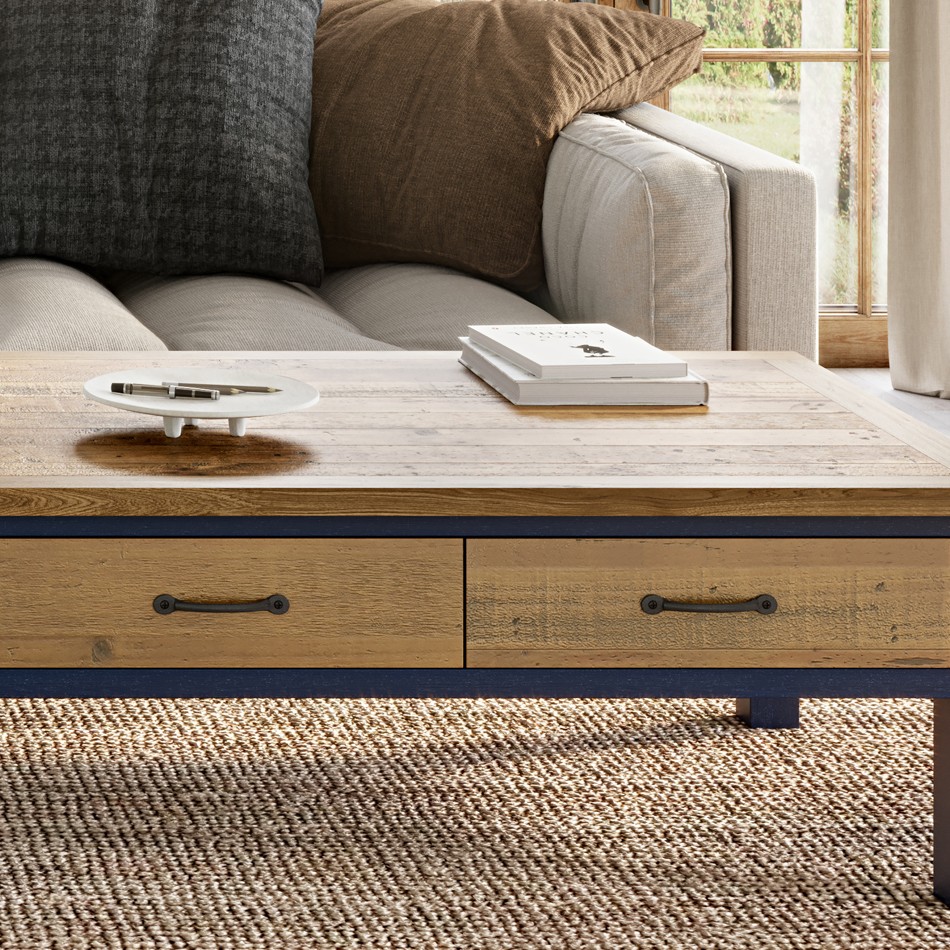Splash of Blue - Coffee Table With Four Drawers Splash of Blue - Coffee Table With Four Drawers
