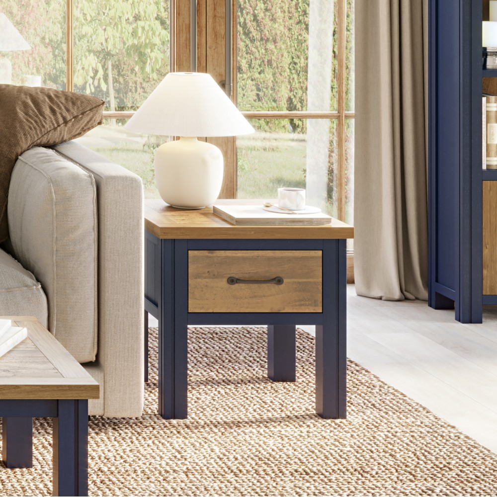 Splash of Blue - Lamp Table With Drawer Splash of Blue - Lamp Table With Drawer
