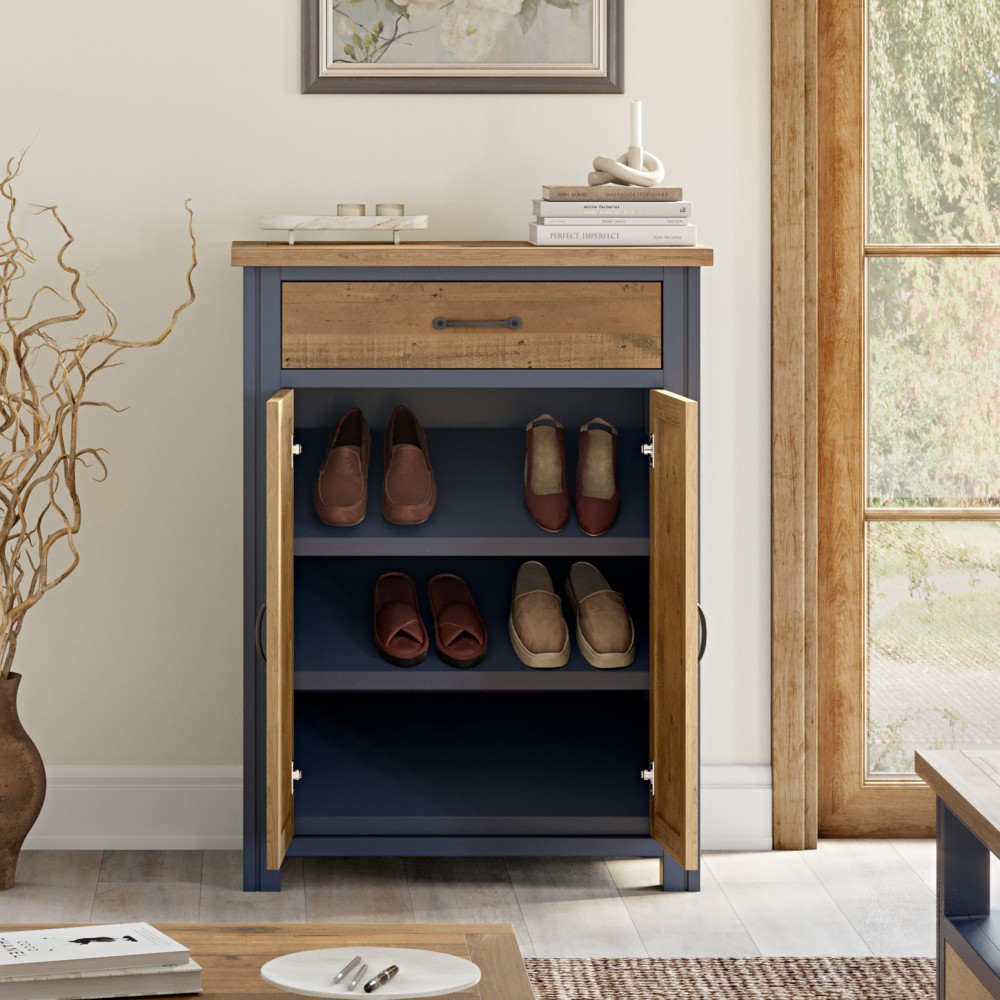 Splash of Blue - Shoe Storage Cupboard With Drawer Splash of Blue - Shoe Storage Cupboard With Drawer