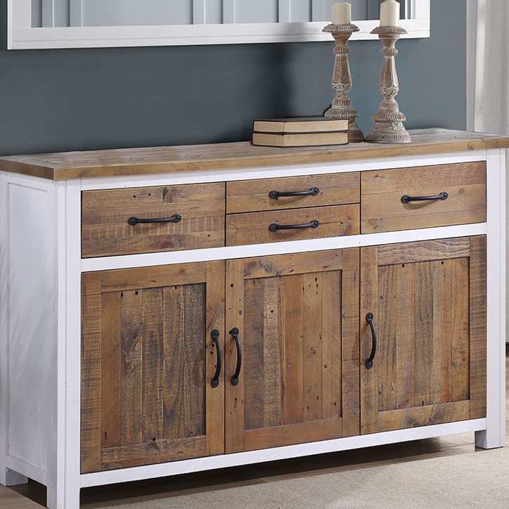Splash of White 3 Door 4 Drawer Sideboard Splash of White 3 Door 4 Drawer Sideboard