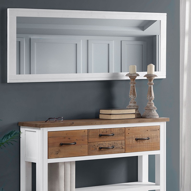 Splash of White - Extra Long Wall Mirror (Hangs Landscape & Portrait) Splash of White - Extra Long Wall Mirror (Hangs Landscape & Portrait)