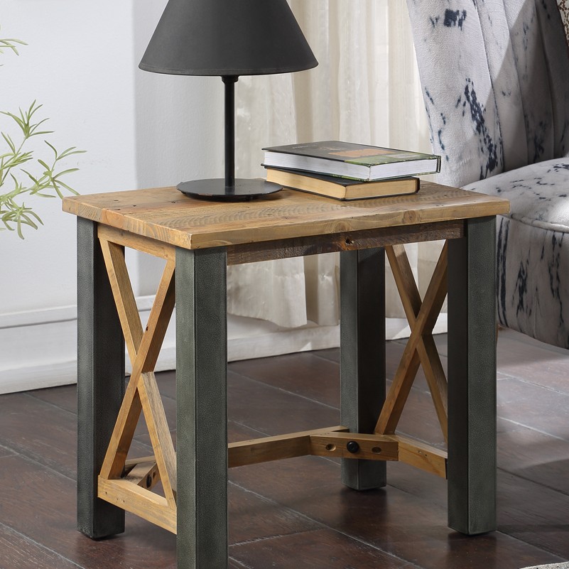 Urban Elegance - Reclaimed Open Front Side / Lamp Table Urban Elegance - Reclaimed Open Front Side / Lamp Table