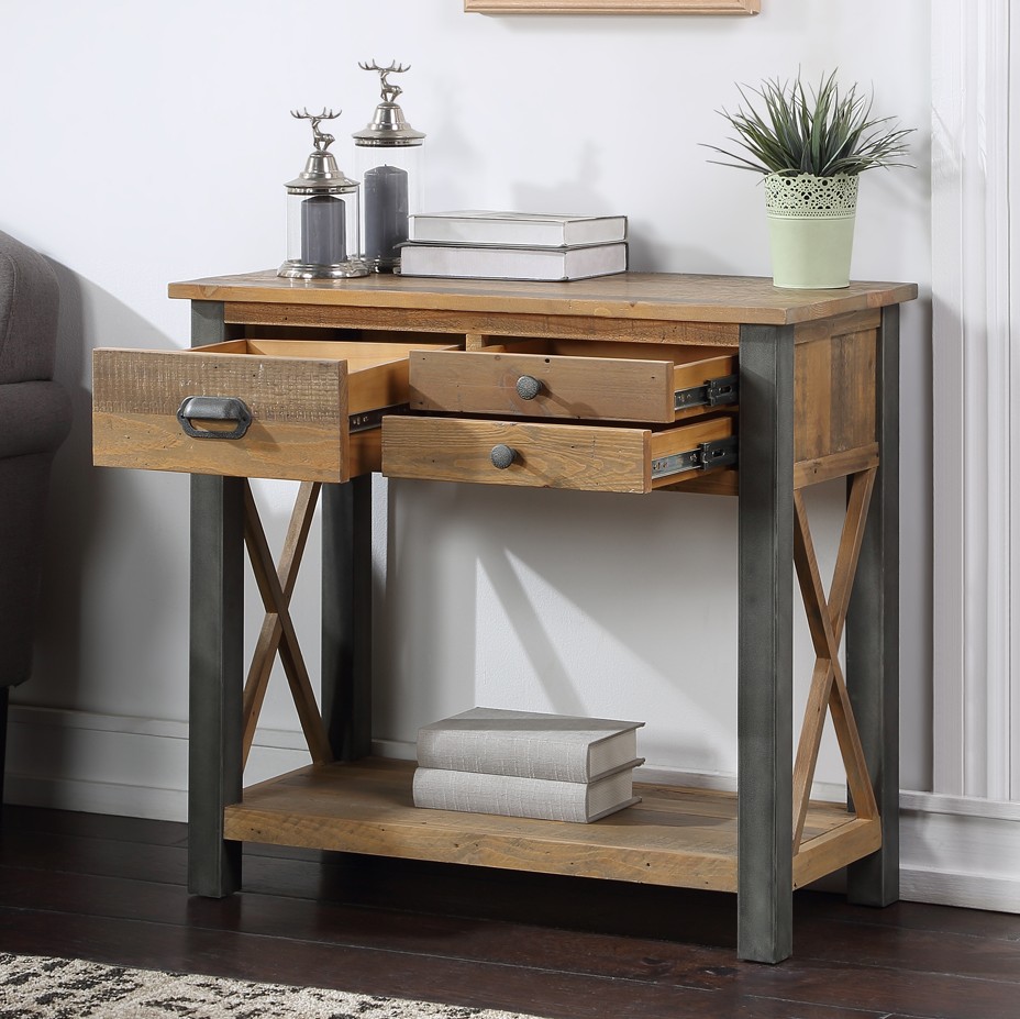 Urban Elegance - Reclaimed Small Console Table Urban Elegance - Reclaimed Small Console Table