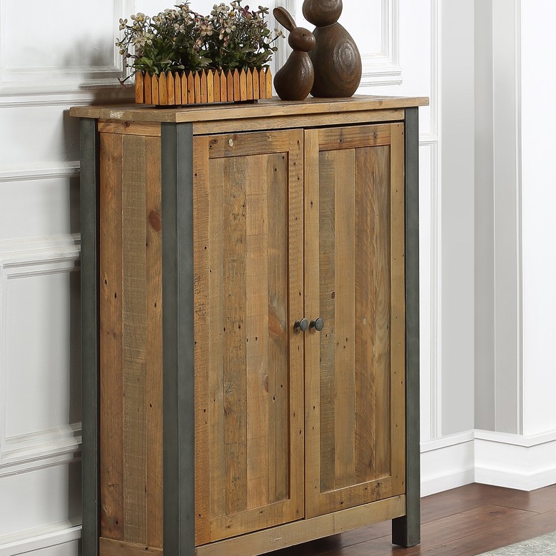 Urban Elegance - Reclaimed Small Shoe Storage Cupboard Urban Elegance - Reclaimed Small Shoe Storage Cupboard