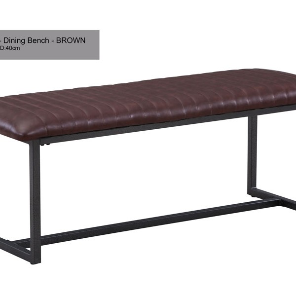 Urban Elegance Brown Leather Bench Urban Elegance Brown Leather Bench