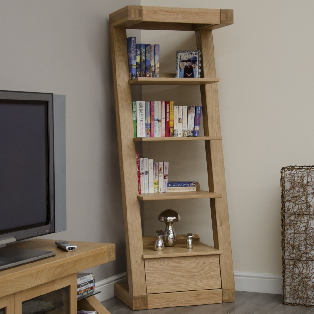 Z Oak Designer 1 Drawer Narrow Bookcase Z Oak Designer 1 Drawer Narrow Bookcase