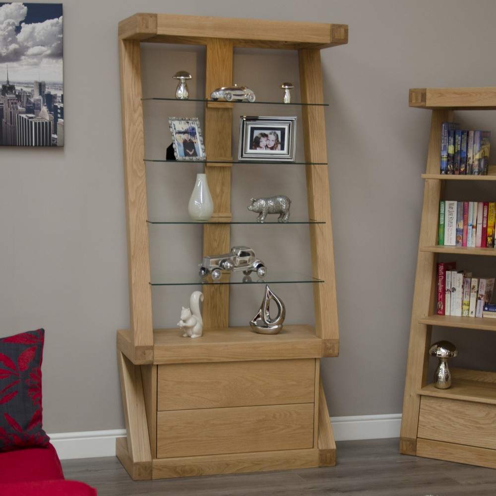 Z Oak Designer Display Cabinet Z Oak Designer Display Cabinet