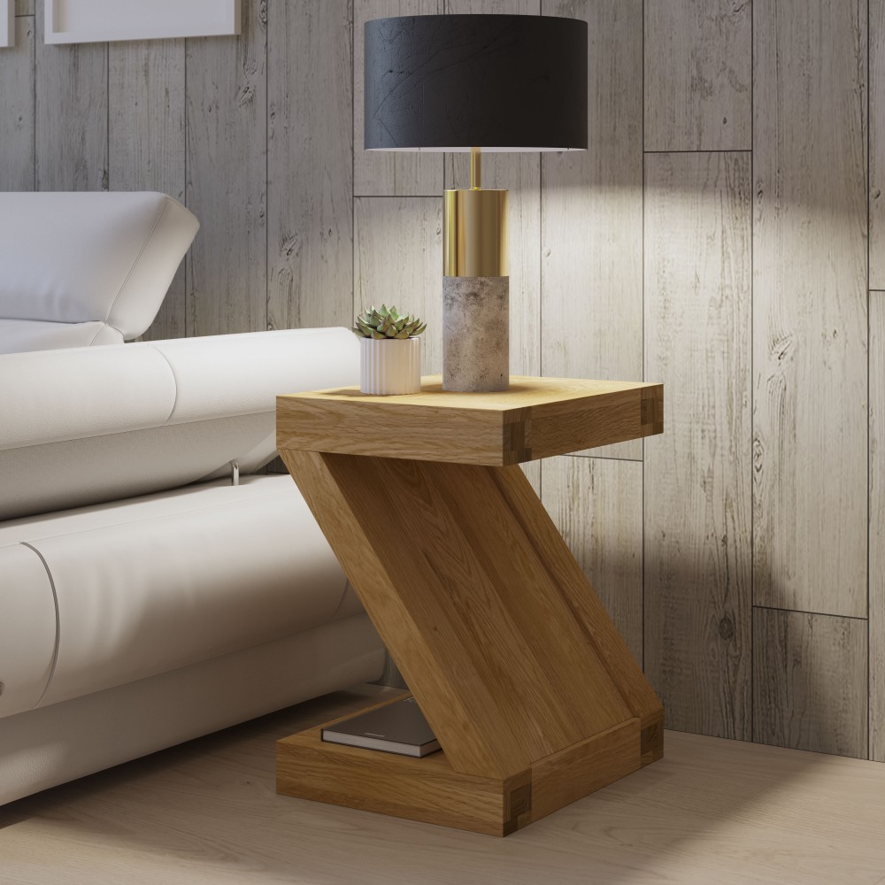 Z Oak Designer Lamp Table Z Oak Designer Lamp Table