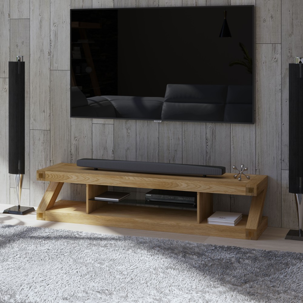 Z Oak Designer Large Plasma TV Unit Z Oak Designer Large Plasma TV Unit