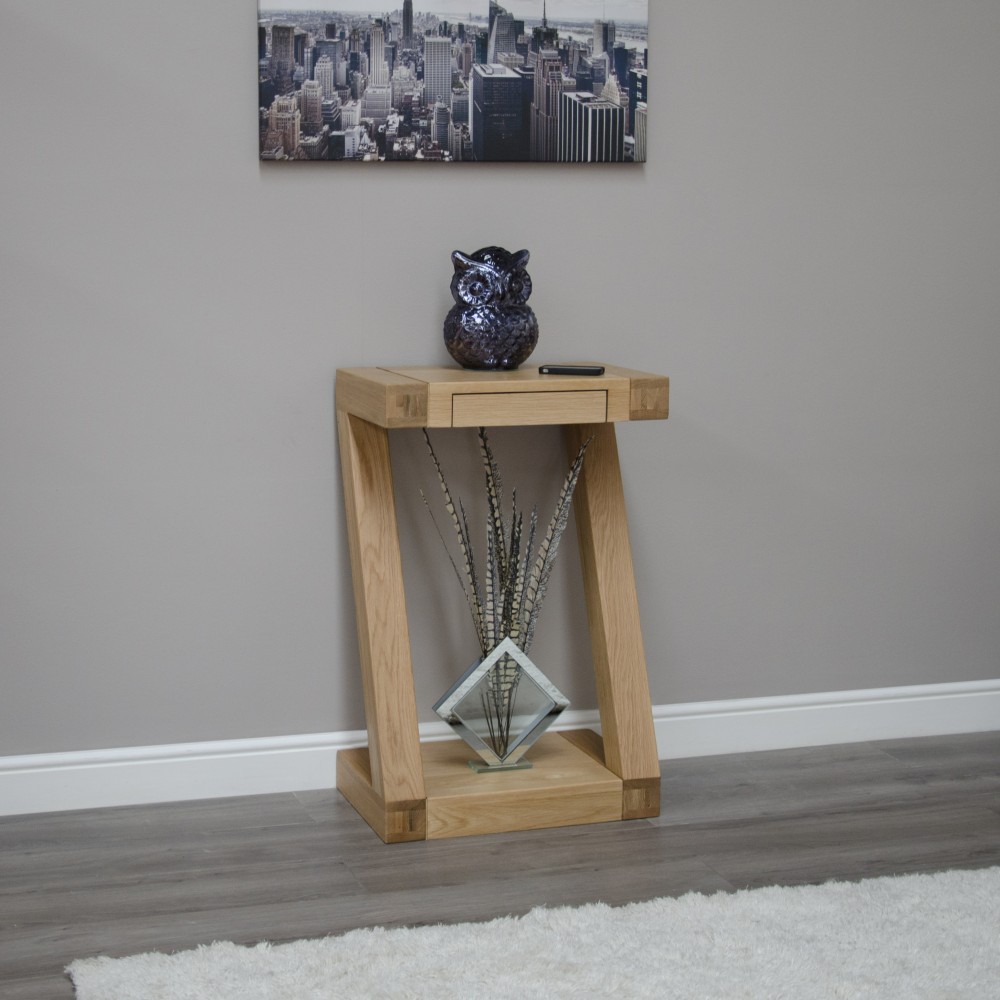 Z Oak Designer Small Console Table Z Oak Designer Small Console Table