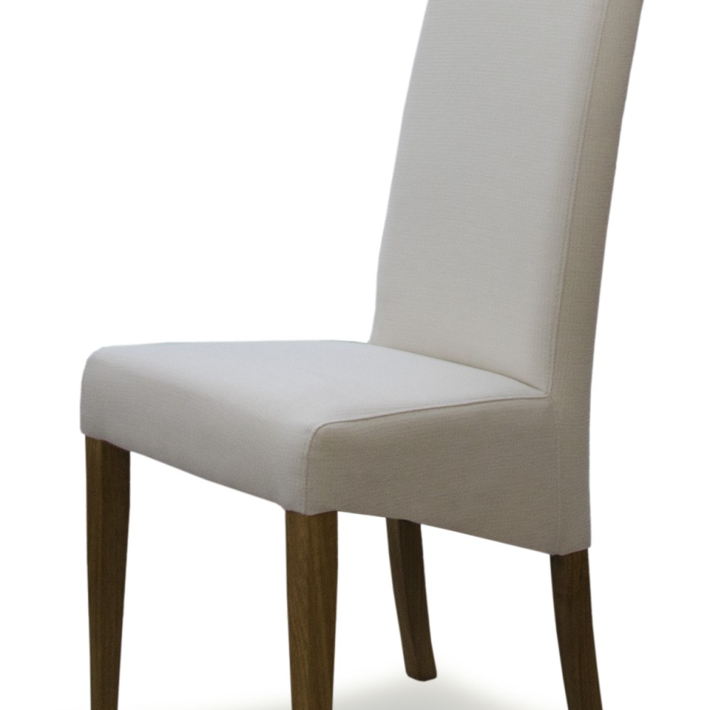 Italia Ivory Fabric Oak Dining Chair Italia Ivory Fabric Oak Dining Chair