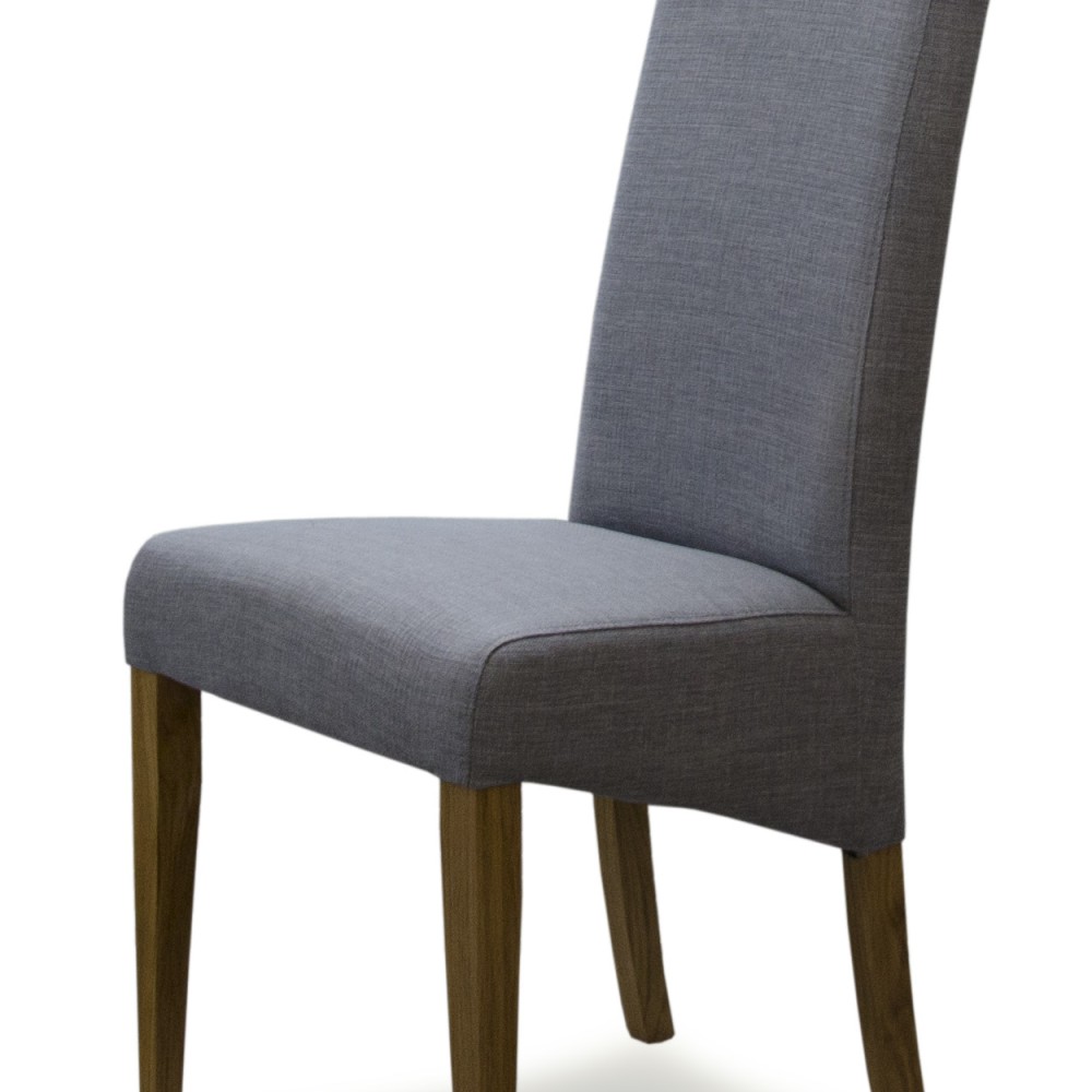 Italia Grey Fabric Oak Dining Chair Italia Grey Fabric Oak Dining Chair
