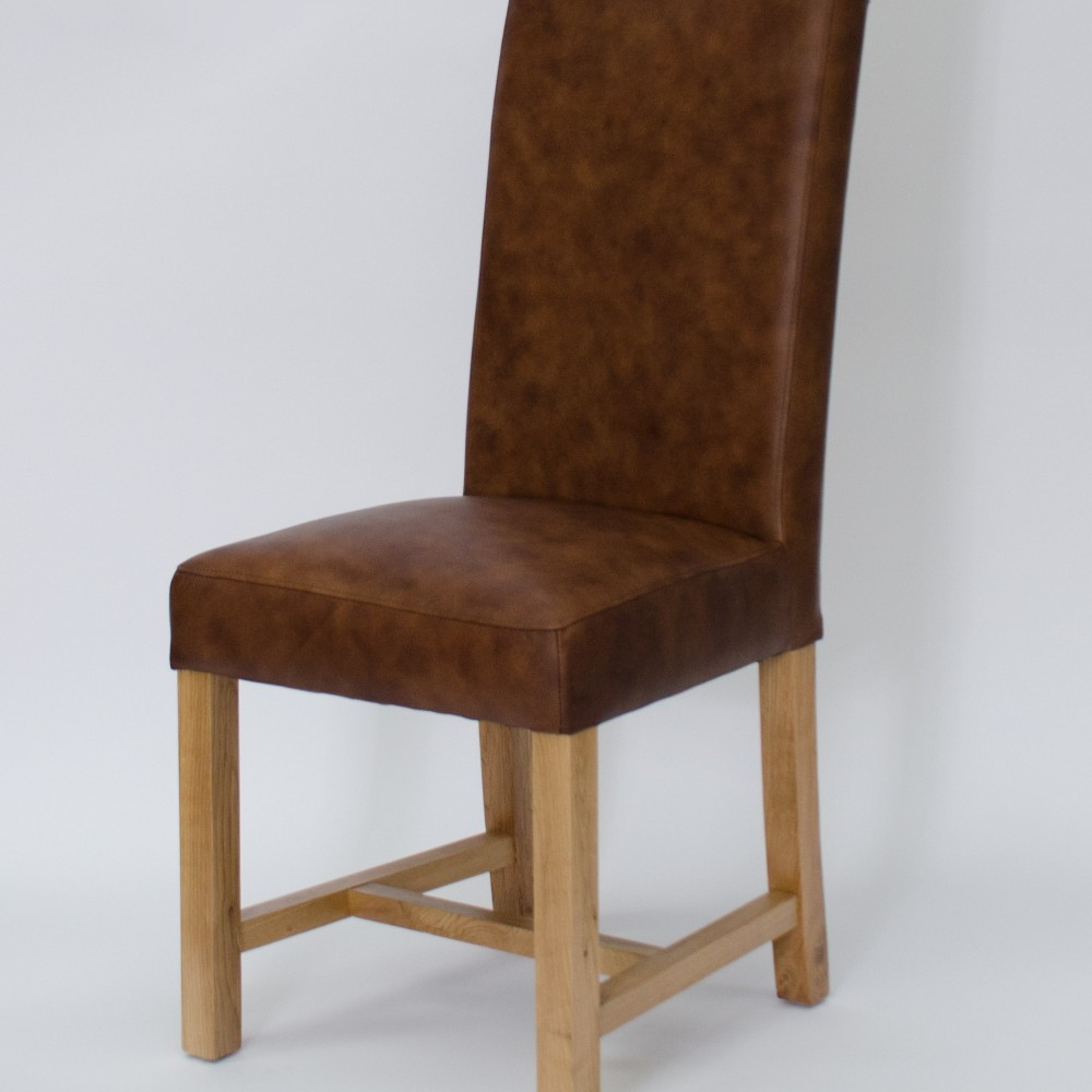 Henley Mocha Oak Leather Dining Chair Henley Mocha Oak Leather Dining Chair