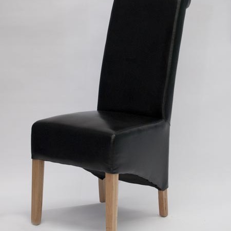 Richmond Black Leather Oak Dining Chair Richmond Black Leather Oak Dining Chair