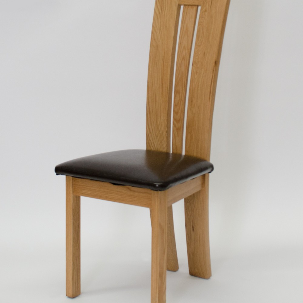 Venezia Oak Leather Dining Chair Venezia Oak Leather Dining Chair