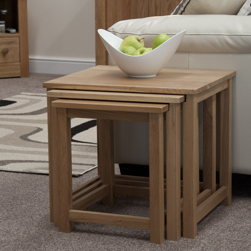 Opus Modern Oak Elegance Nest of Tables Opus Modern Oak Elegance Nest of Tables