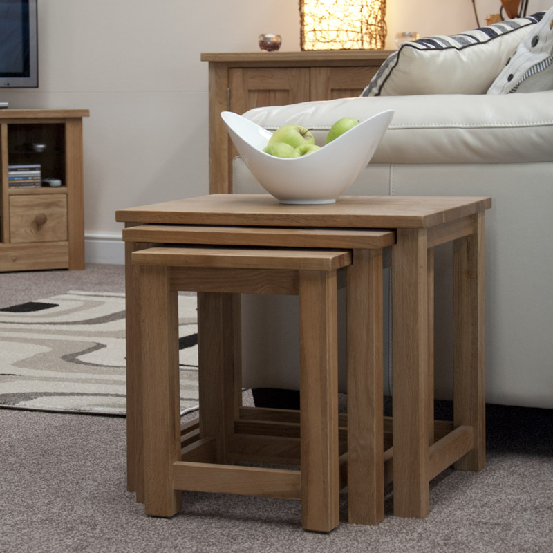 Torino Contemporary Oak Nest of Tables Torino Contemporary Oak Nest of Tables