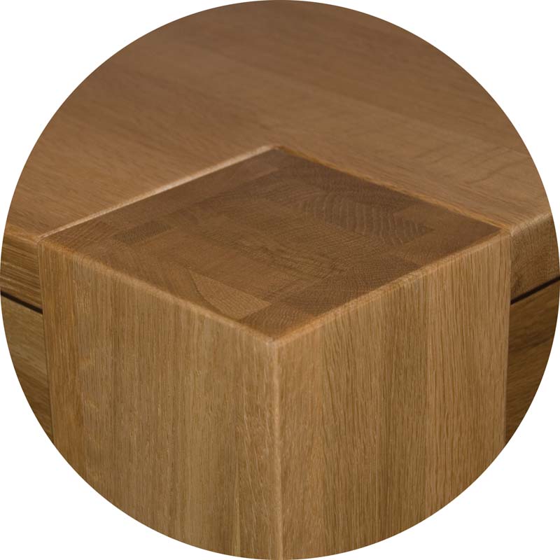Opus Modern Oak Large Corner Leg Dining Table Opus Modern Oak Large Corner Leg Dining Table