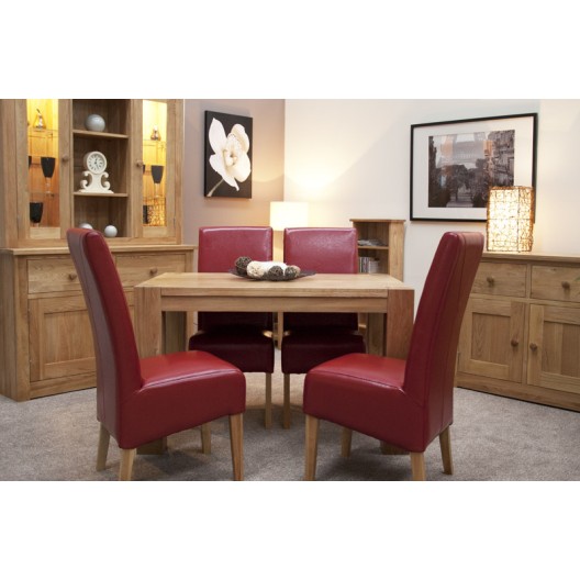 Opus Modern Oak Small Corner Leg Dining Table Opus Modern Oak Small Corner Leg Dining Table