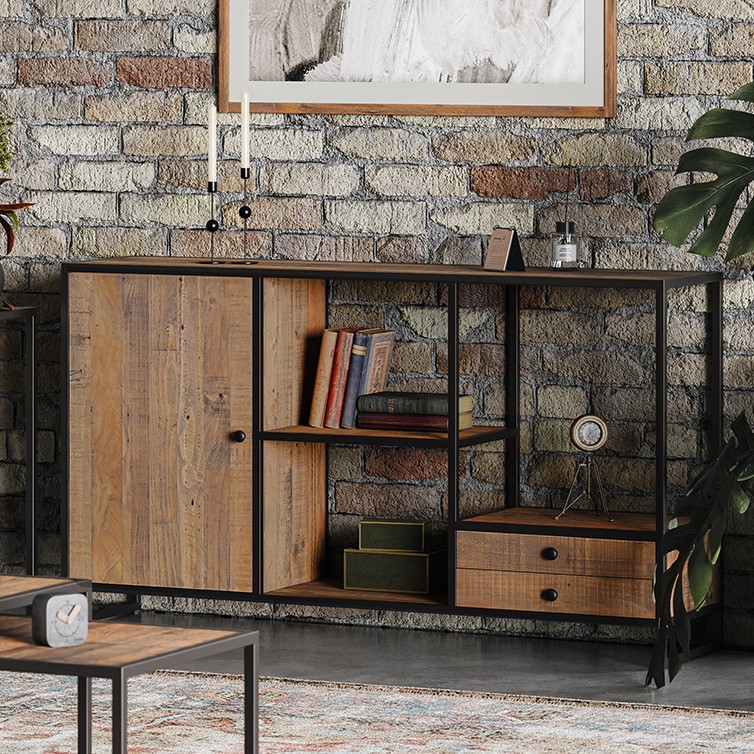 Ooki Reclaimed Large Open Console Table