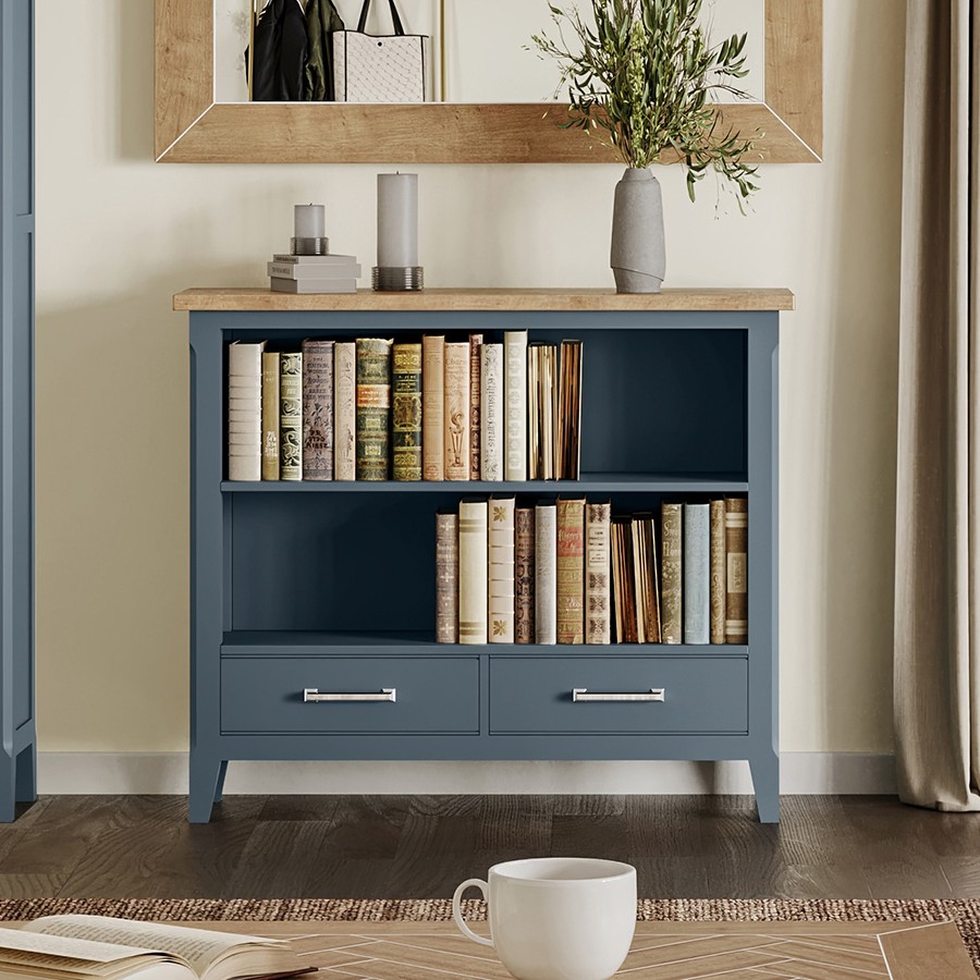Signature Blue Low Bookcase Signature Blue Low Bookcase