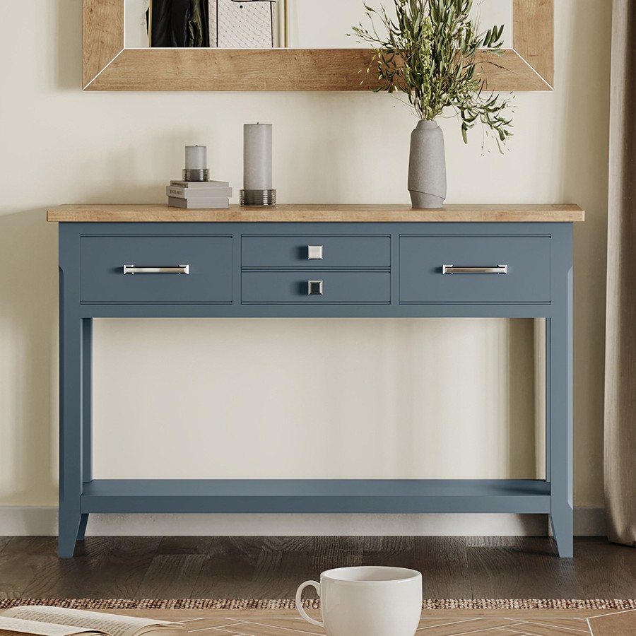 Signature Blue Large Console Table Signature Blue Large Console Table