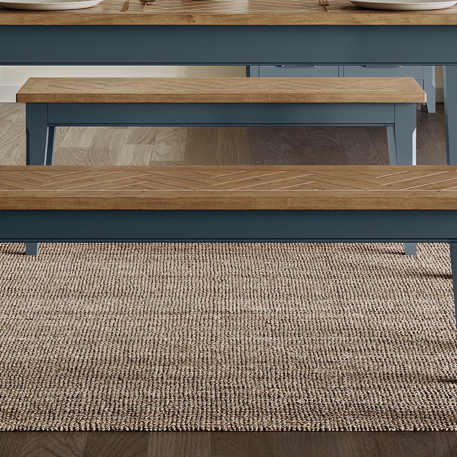 Signature Blue Small Dining Bench 130cm Signature Blue Small Dining Bench 130cm