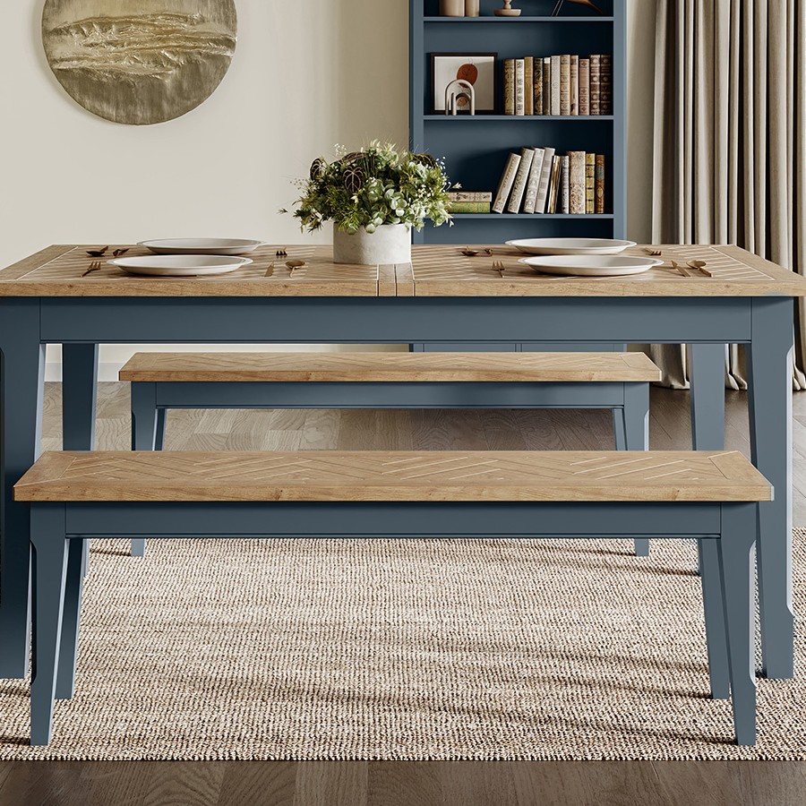 Signature Blue Extending Dining Table Signature Blue Extending Dining Table