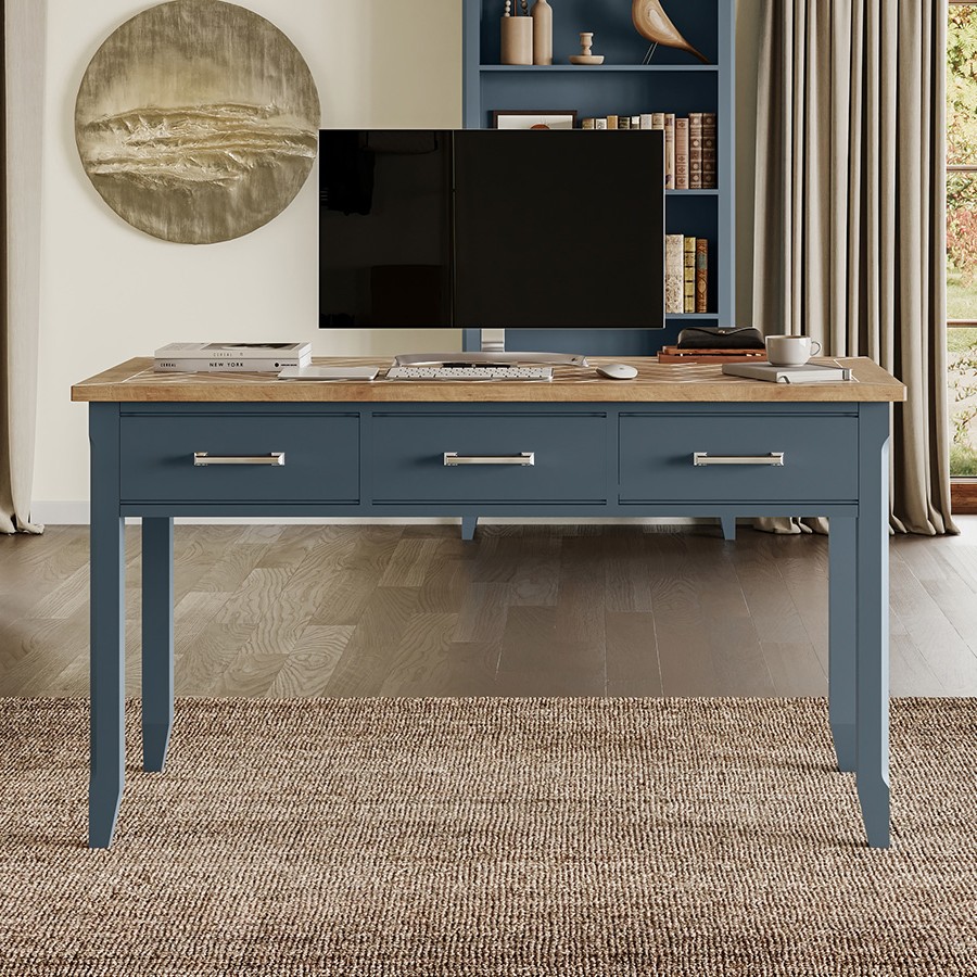 Signature Blue Large Executive Desk Signature Blue Large Executive Desk