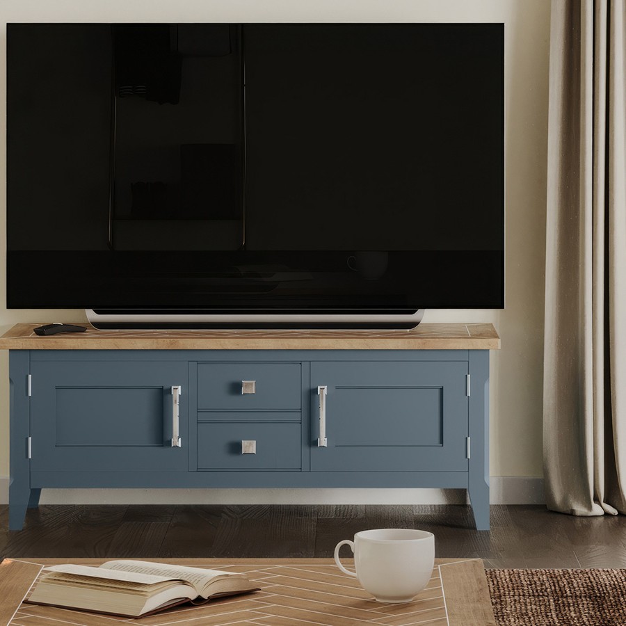 Signature Blue Widescreen Television Stand Signature Blue Widescreen Television Stand